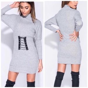 Sexy Long sleeve Corset Dress